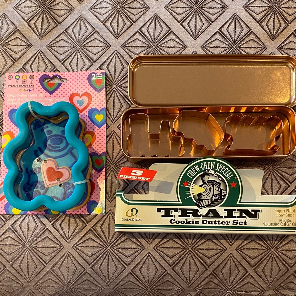 Train Cookie Cutter Set & Blue Bear Cookie Cutter
